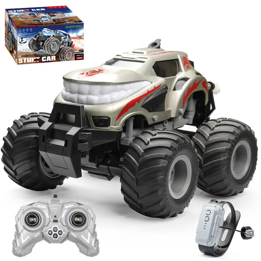 2.4GHz Dual RC Car with Lights, Music, Stunts - Great Kids' Gift