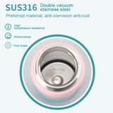 Stainless Steel Double Vacuum Thermos Flask: Designed for Girls, Portable and Leakproof, Maintains Cold and Heat Levels