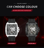 RUIMAS Luxury Men's Sports Quartz Watch: Waterproof, Luminous with Large Dial and Silicone Strap