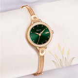 Fashion Women's Watch with Waterproof Luxury Green Dial, Casual Bracelet Wristwatch - Ideal Gift for Women