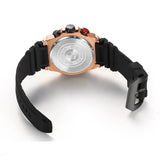 RUIMAS Luxury Men's Quartz Sports Watch: Silicone Strap, Luminous Hands, Chronograph