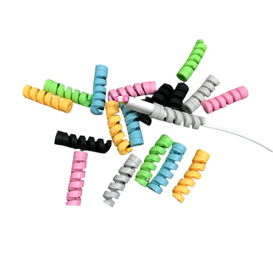 Flexible Silicone Cable Protector - Cord Organizer, Cable Winder, Date Cable Protective Cover, Available in 1/3/5pcs