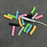 Flexible Silicone Cable Protector - Cord Organizer, Cable Winder, Date Cable Protective Cover, Available in 1/3/5pcs