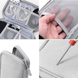 Multi-Pocket Gadget Organizer: Dust-Proof Protective Case for Adapter, External Drive, Power Bank, and Charging Cable