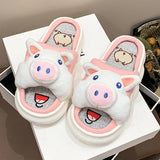 Cute Cartoon Animal Slippers – Cozy Cotton Home Shoes with Thick Sole for Men & Women | Perfect for Couples