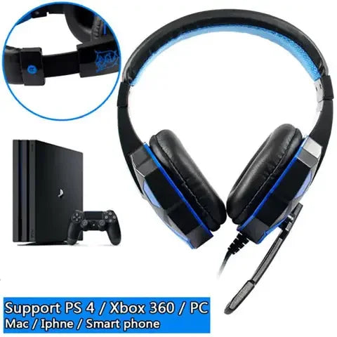 Wired Gaming Headphones with Microphone for PS4 and Xbox 360, Featuring Professional Noise Reduction, Foldable Design