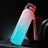 500/1000ml BPA-Free Sport Water Bottle: With Bounce Lid, Time Marker, Leak-proof Frosted Tritan Plastic Cup, Ideal for Outdoor Fitness