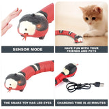 Smart Interactive Cat Toy: Automatic Electronic Snake Teaser for Indoor Play - USB Rechargeable, Ideal for Cats and Kittens