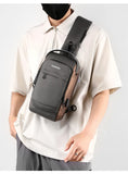 Compact Anti-Theft Men Chest Bag: Small Crossbody Bag with Mobile Phone Slot, Ideal for Men's Shoulder Sport Bag