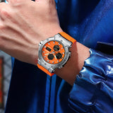 Luxury Men's Sports Watch - Waterproof Quartz Chronograph with Digital Date & Week Display