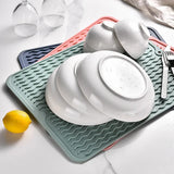 Food-Grade Kitchen Rubber Drain Mat: Multi-Purpose Sink Protection Pad, Anti-Fall Debris Filter with Non-Slip Insulation