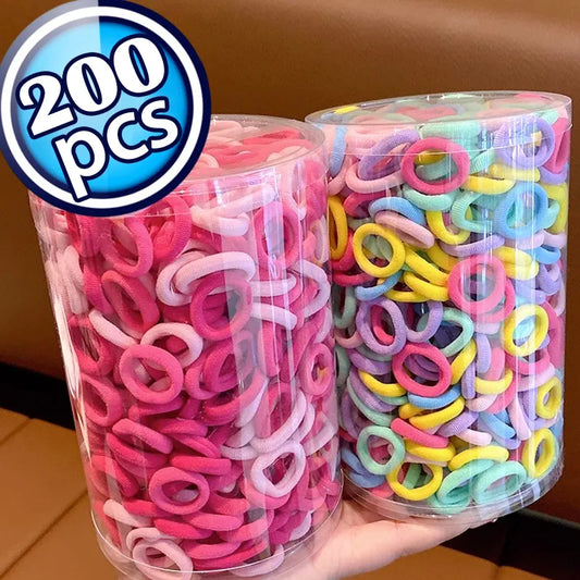 Colorful Nylon Hair Bands: 100/200PCS for Women/Girls, Perfect Hair Accessories