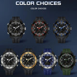 Men’s Military Digital Watch – Large Dial Waterproof Quartz Wristwatch with Dual Display and Silicone Strap