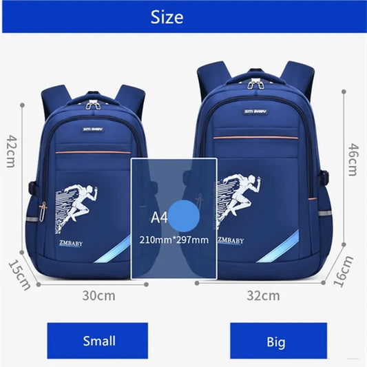 Elementary school boys' waterproof backpack: A spacious book bag designed for primary school students