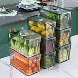 Light Luxury Refrigerator Storage Box: Household Container for Fresh Food, Fruits, and Vegetables