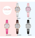 Women's Wristwatch with High-Quality Quartz Movement - Student Watch, Gift for Ladies with PU Strap and Rhombus Mirror