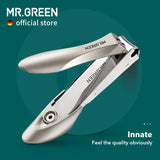 MR.GREEN Stainless Steel Fingernail Cutter: Nail Clippers with Bionics Design, Featuring Anti-Splash Technology