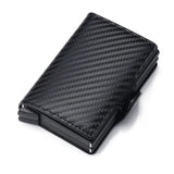 Unisex Carbon Fiber Credit Card Holder: Double Anti-RFID, Minimalist Wallet