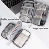 Multi-Pocket Gadget Organizer: Dust-Proof Protective Case for Adapter, External Drive, Power Bank, and Charging Cable