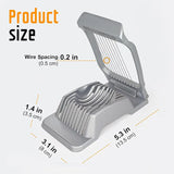 Heavy-Duty Egg Slicer for Hard-Boiled Eggs and Strawberries – Aluminum and Stainless Steel Wire Slicer for Soft Fruits