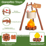 Camping Set for Kids: Tent Toy, BBQ Grill, Pretend Play Kitchen, Cutting Food Set—Indoor and Outdoor Toys, Toddler Gift