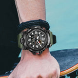 SMAEL Men's Quartz Sports Watch: Waterproof, LED Dual Display, Date Alarm, Military Style, Fashionable Student Wristwatch