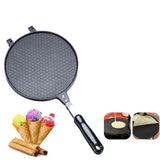 Non-Stick Waffle Cone Maker – Aluminum Cone Mold for Ice Cream and Egg Rolls, Equipped with a Heat-Proof Handle for Perfectly Crispy Pancakes