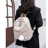 Stylish Women's Small Casual Backpack: Fashionably Printed, Perfect for Travel and Leisure, Ideal for Carrying Books