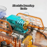 DIY Electric Railcar Toy – Building Blocks Racing Track Set with Assembled Railcar – Ideal Play and Gift for Kids