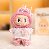Labubu Idol Doll Outfit Set – Candy Hairpin, Stylish Shorts & Sitting Party Clothing for 17cm Mini Plush Dolls Accessories