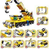 City Truck Set with 226 Pieces, featuring a 10-in-1 Construction Crane Vehicles Kit. Perfect for Creative STEM Gifts