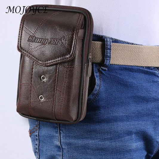 Men's PU Leather Waist Bag: Fashionable and Multi-functional for Phone, Wallet, and More