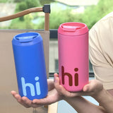 500ml Double Wall Stainless Steel Coffee Mug – Portable Vacuum Flask Tumbler for Hot & Cold Drinks with Carrying Rope