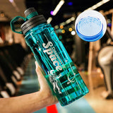 Transparent Plastic 1-Liter Sports Bottle: BPA-Free and Portable for Outdoor Travel, Perfect for Hydration on the Go