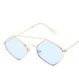 Polygonal Sunglasses for Women and Men - Clear Color, Ideal for Driving and Summer Accessories