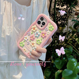 Creative Fashion Protection Cover: 3D Pink Flower Silicone Phone Case for iPhone 11-14 Pro Max