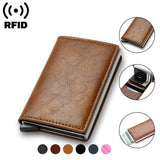 RFID Men's Credit Card Holder: Slim Leather Wallet with Smart Design