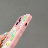 Creative Fashion Protection Cover: 3D Pink Flower Silicone Phone Case for iPhone 11-14 Pro Max