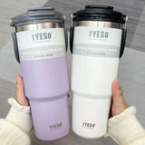 Tyeso Stainless Steel Coffee Cup: Portable Vacuum Thermos Bottle, Insulated Mug for Hot or Cold Drinks