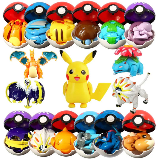 Collection of 12 Pokemon Figures: Pikachu, Jenny Turtle, Pocket Monsters, Mew-Two, Action Figures, Great as Gifts