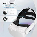 Comfortable Replacement Head Strap for Meta Oculus Quest 2 Accessories, Compatible with Elite Strap, Offers Enhanced Protection