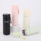 480ml Fashion Double-Walled Stainless Steel Vacuum Flask with Filter – High-Quality Portable Car Travel Thermal Bottle