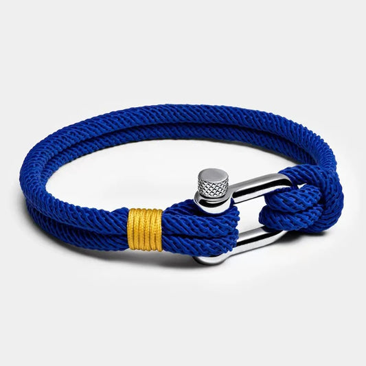 Men's Ukraine Flag Bracelet – Yellow & Blue Woven Rope Design | National Pride Couple's Jewelry