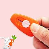 3 Mini Cartoon Carrot Utility Box Cutters: Cute Letter Openers and Art Paper Cutters, Ideal for Kawaii Stationery