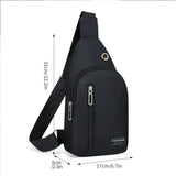 Men's Multifunctional Nylon Chest Bag: Casual Fashion Trend Shoulder Bag for Outdoor Sports, Versatile Crossbody Bag