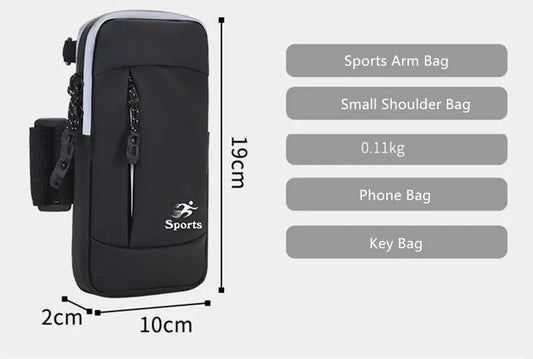 Men's Mini Crossbody Bag: Ideal for Outdoor Sports, Waterproof and Luminous, Perfect for Running with Arm Strap, Multifunctional Design