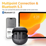 HT10 AilyBuds Pro+ ANC Wireless Earphones: Hi-Res Audio with LDAC, Bluetooth 5.3, 6 Mic AI HD Call, Multipoint Connection