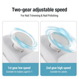 Portable Multifunctional Electric Nail Grinder: 2-in-1 Tool for Grinding, Polishing, and Clipping Nails, Ideal for Manicures