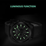 RUIMAS Fashion Sports Quartz Men's Watch: Waterproof, Luminous with Leather Band and Auto Date