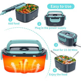 Electric Heated Lunch Box Food Warmer – 12V 220/110V Portable Food Heater for Car, Truck, and Home with Removable Container